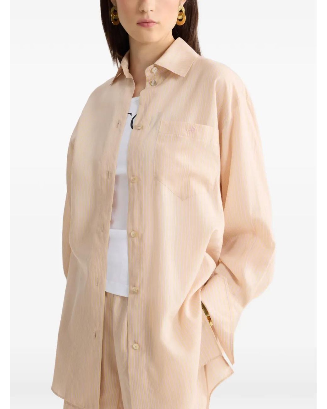Patou White Striped-Pattern Shirt