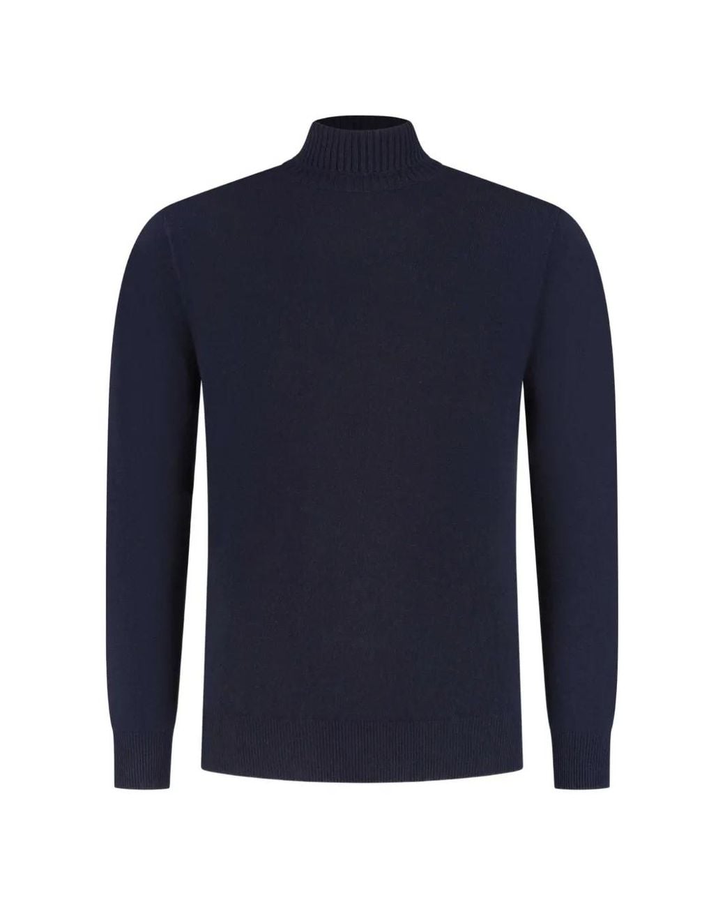 Doriani Blue High-Neck Cashmere Sweater for men