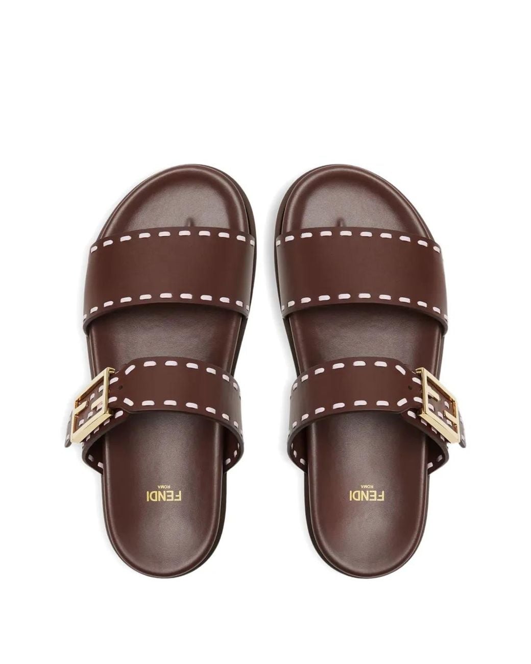 Fendi Brown Feel Slides