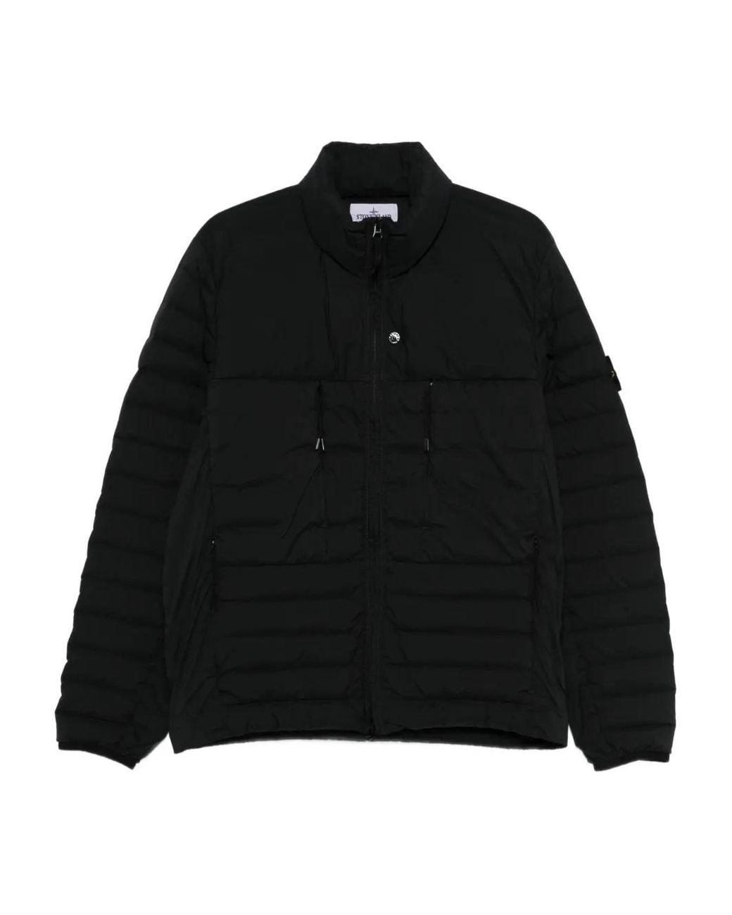 Stone Island Black Capospalla C/Piuma Rds Clothing for men