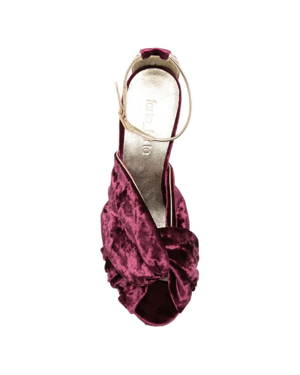 Forte_forte Purple Crossover Velvet Sandals