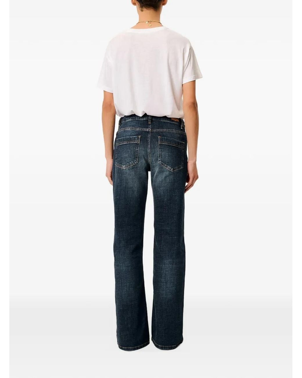 Sessun Blue Vega Faded-Effect Jeans