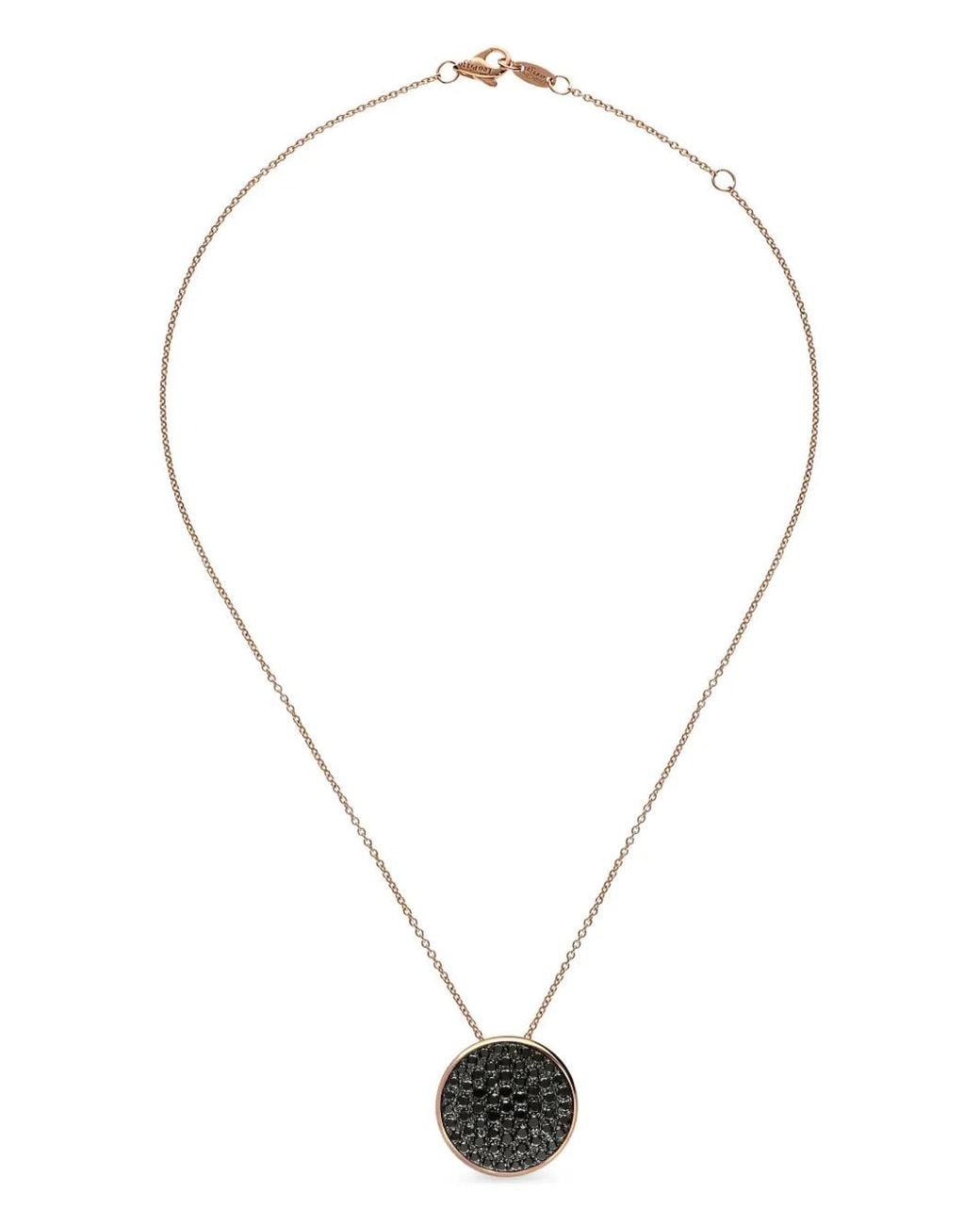 Leo Pizzo White 18K Rose Coin Diamond Necklace