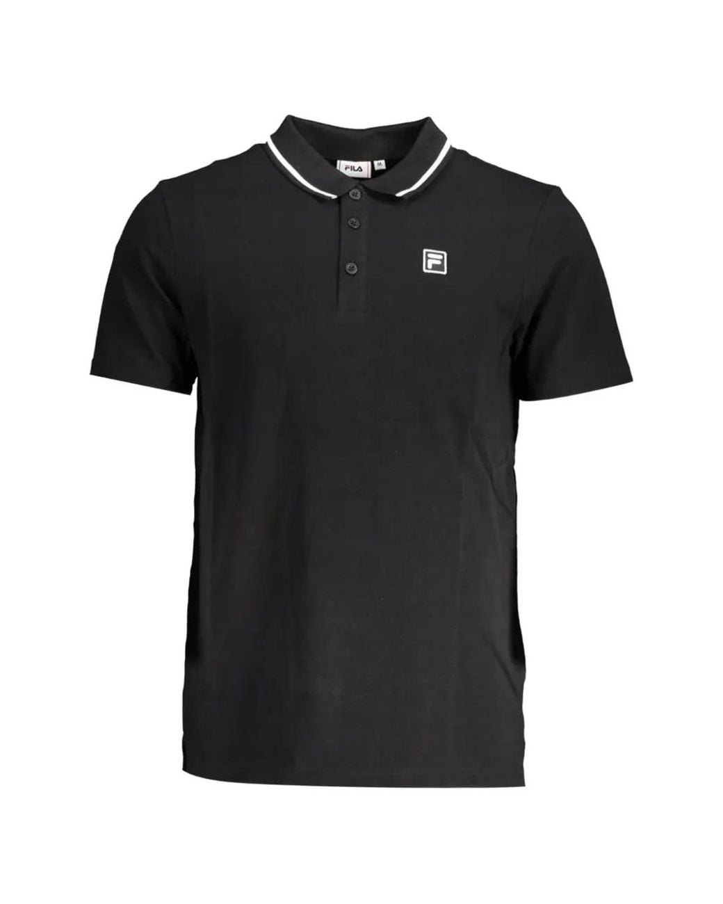 Polo À Patch Logo Fila pour homme en coloris Black