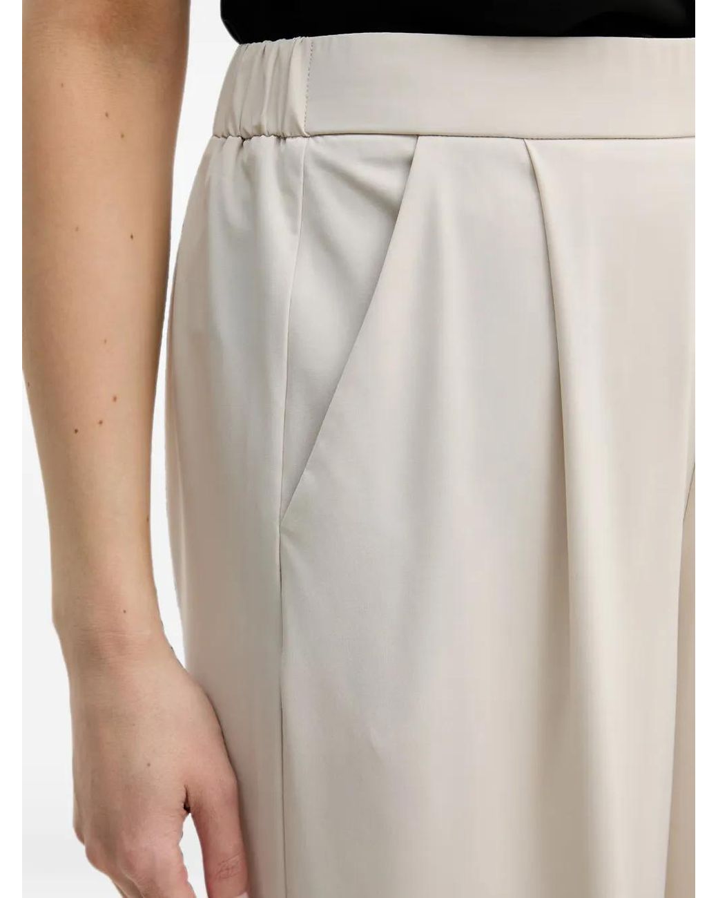 Joseph Ribkoff Natural Pleated Palazzo Pants