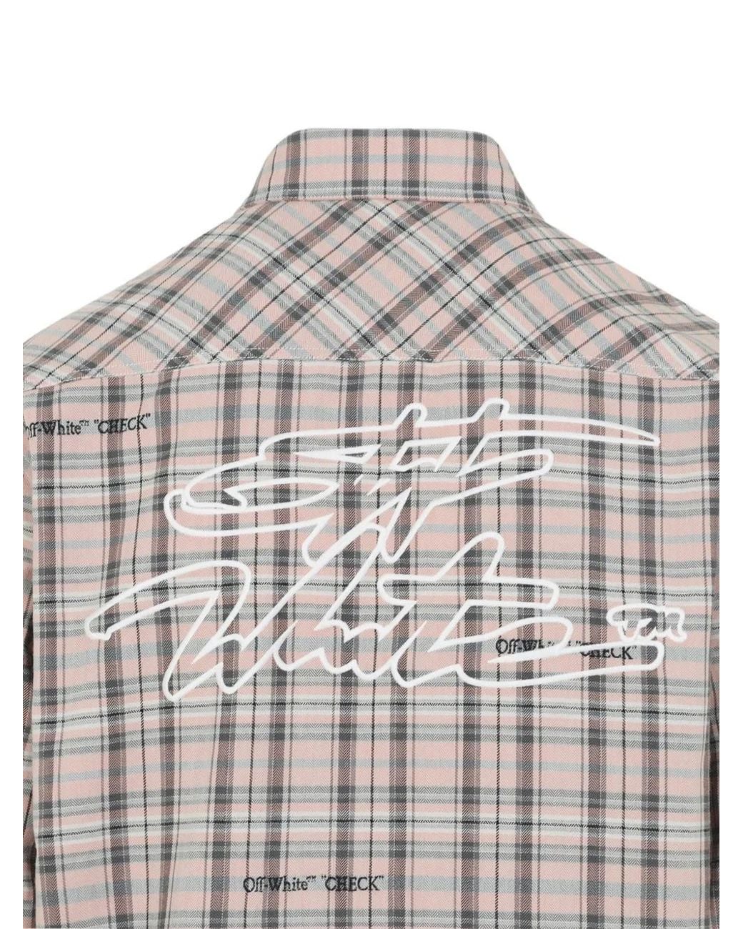 Off-White c/o Virgil Abloh White Check Logo Shirt for men