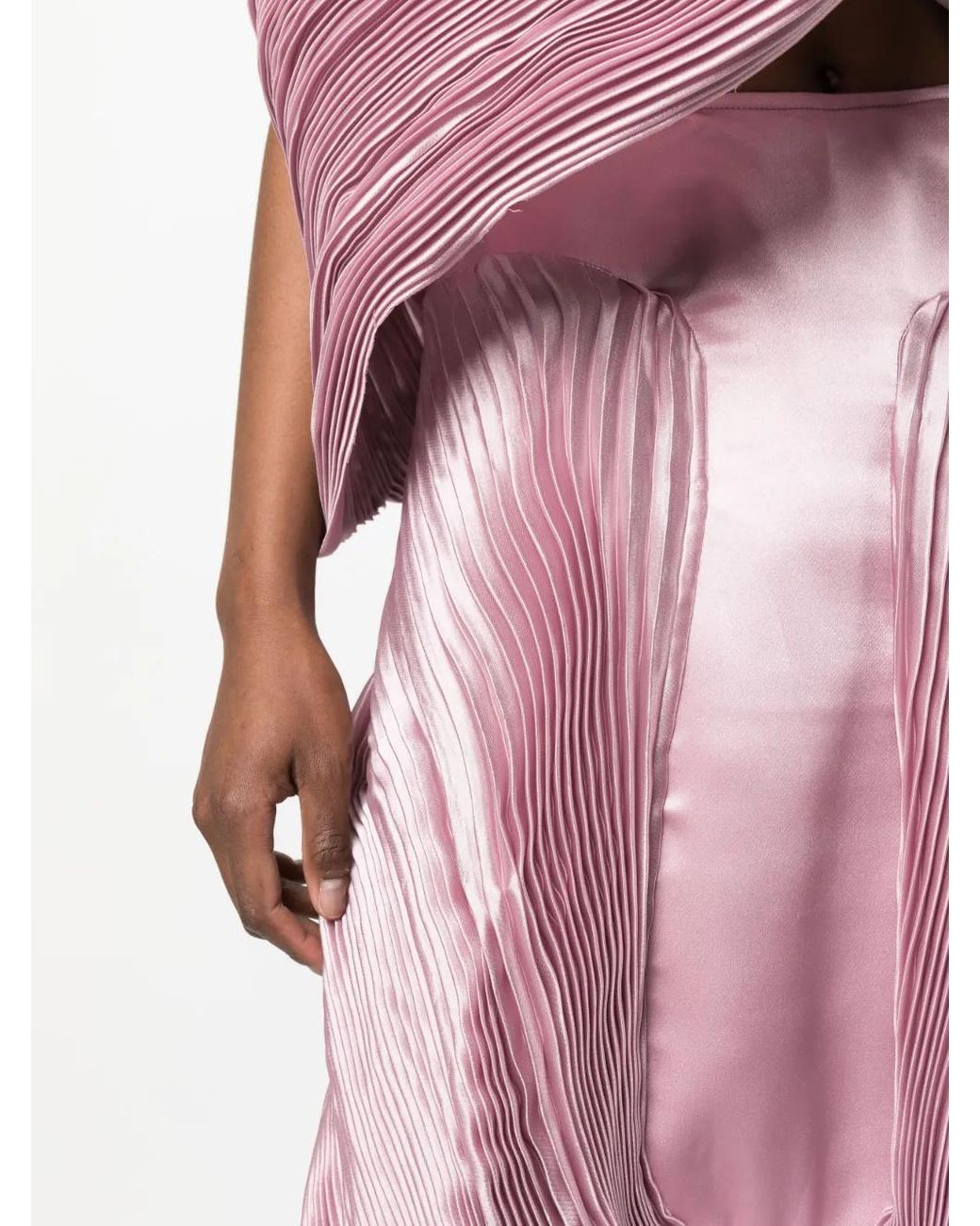 Gaby Charbachy Purple Asymmetric Blazer-Top Long Dress