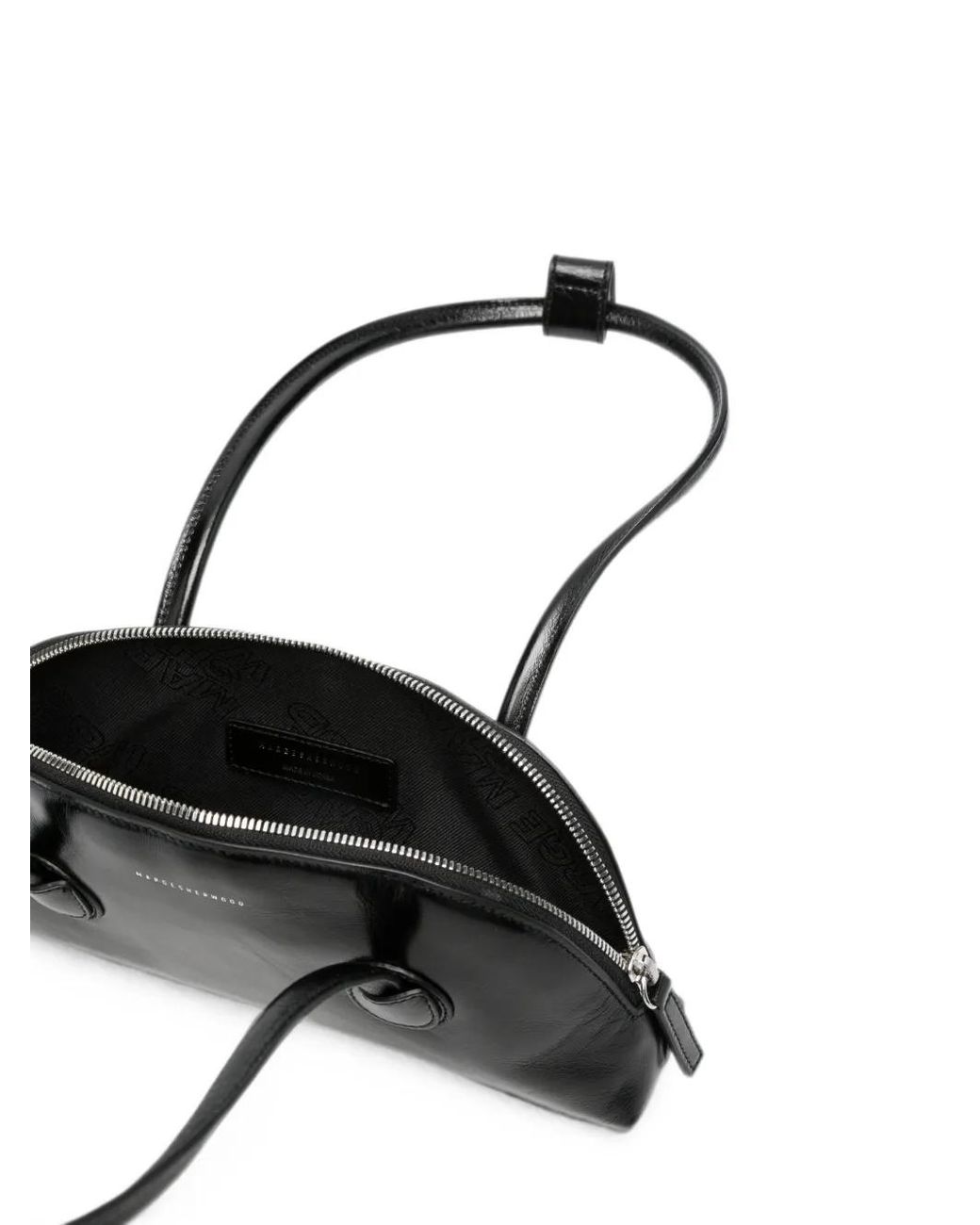 MARGE SHERWOOD Black Mini Sac Bessette East-West À Effet Froissé