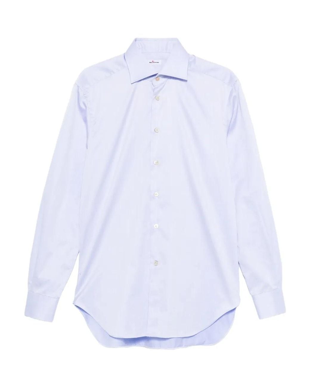 Kiton White Long-Sleeve Button-Down Shirt for men