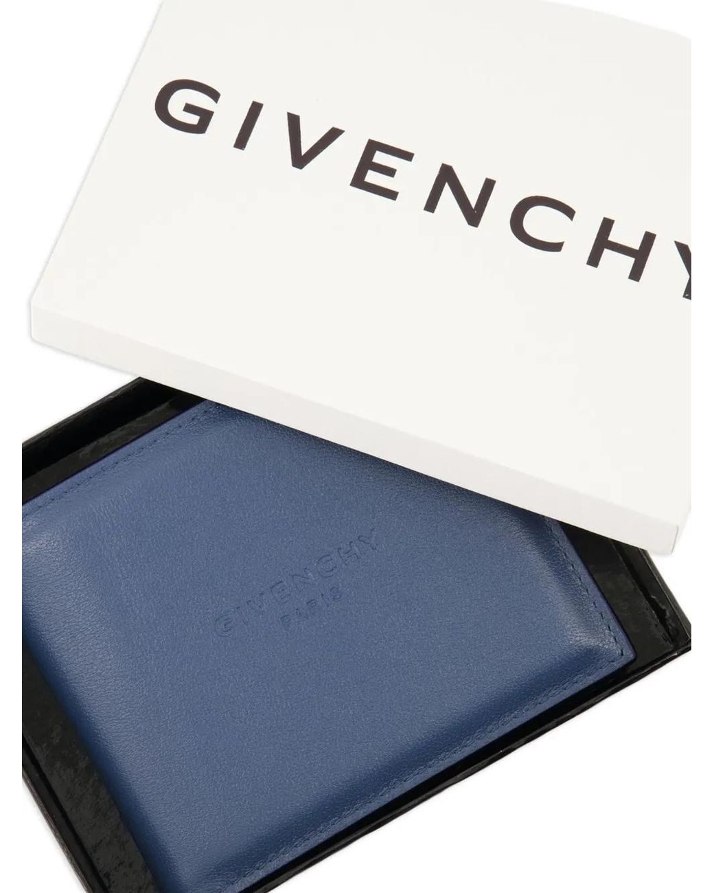 Givenchy Blue Antigona Stamped Bicolor Wallet for men