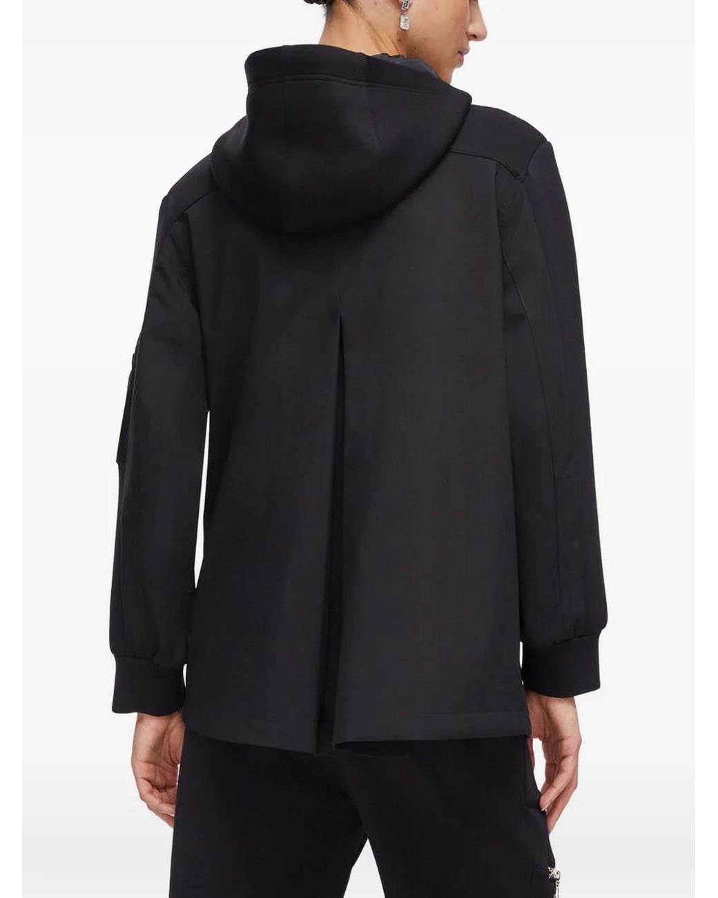 Liu Jo Black Zip-Fastening Hooded Jacket