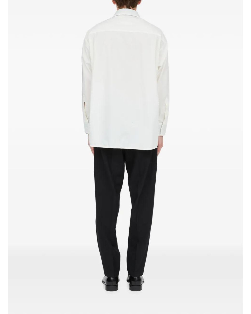 MM6 by Maison Margiela White Cotton Poplin Shirt for men