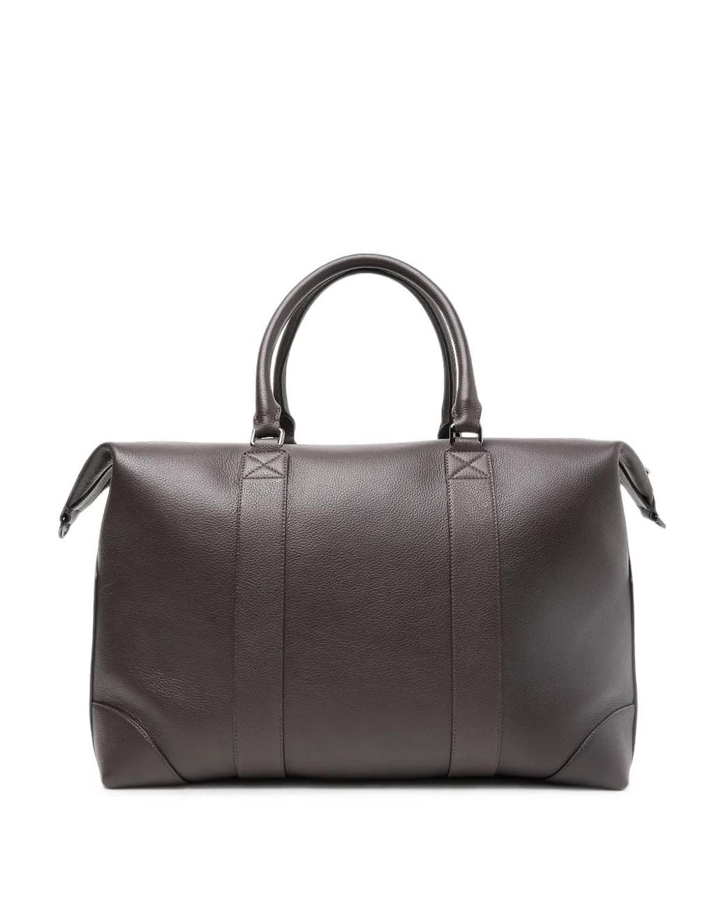 Peserico Gray Grained-Leather Holdall for men