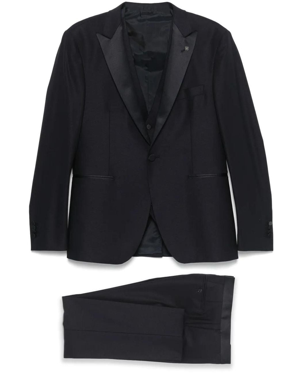 Tagliatore Black Single-Breasted Dinner Suit for men