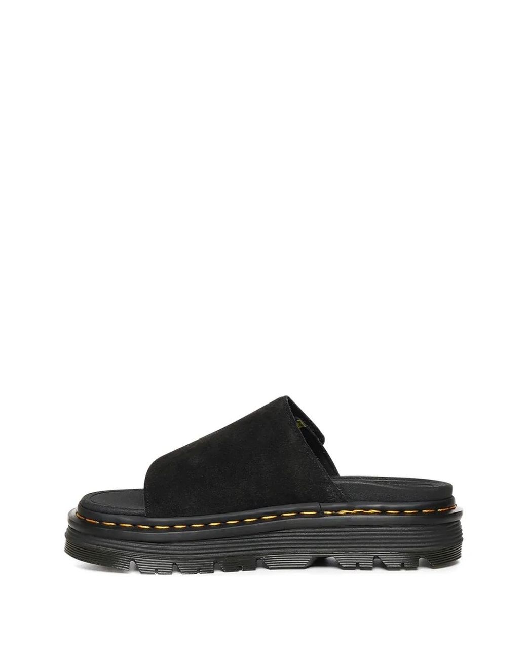 Dr. Martens Black Sandales Zebzag À Attache Scratch