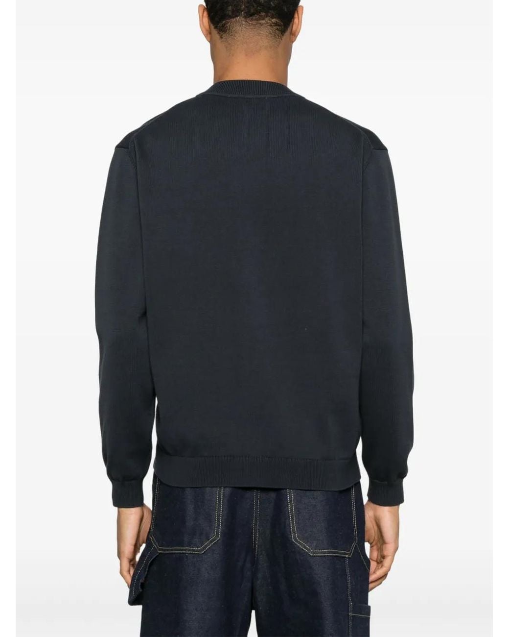 Maison Kitsuné Black Bold Fox Head-Embroidered Cardigan for men