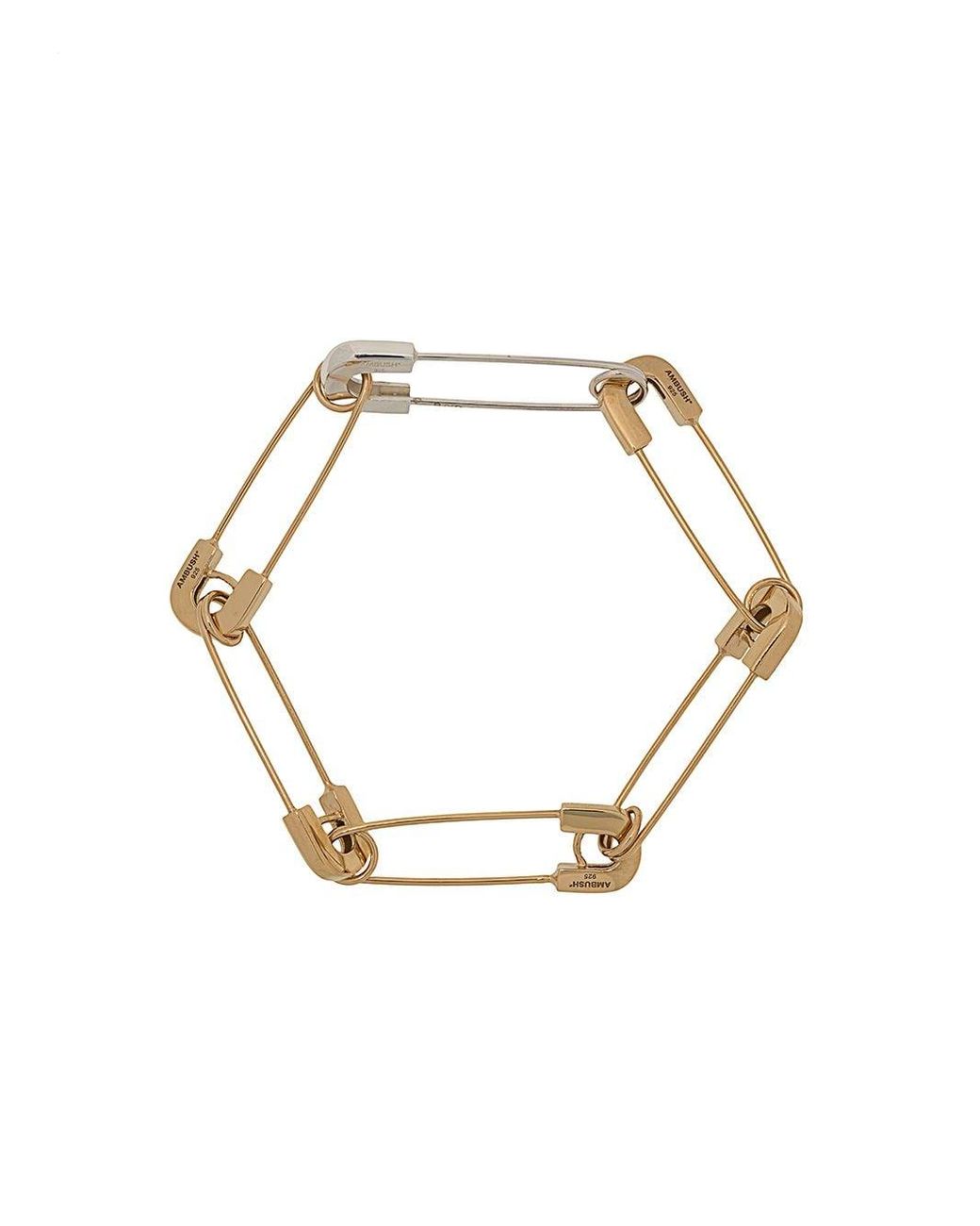 Ambush Safety Pin Bracelet in Gold (Metallic) - Lyst