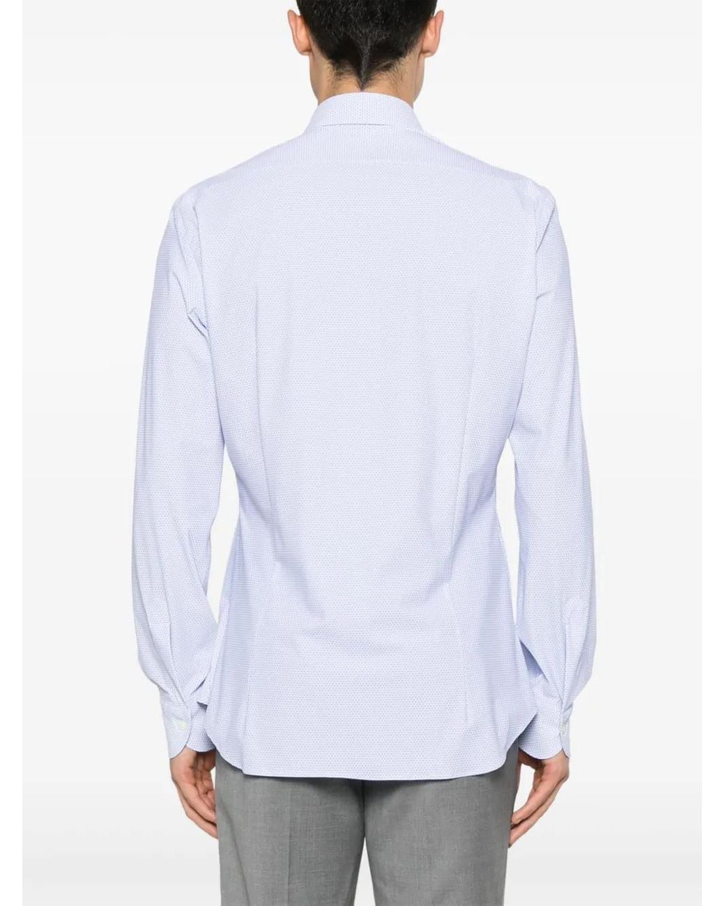 Mazzarelli Overhemd Met Print in het White voor heren
