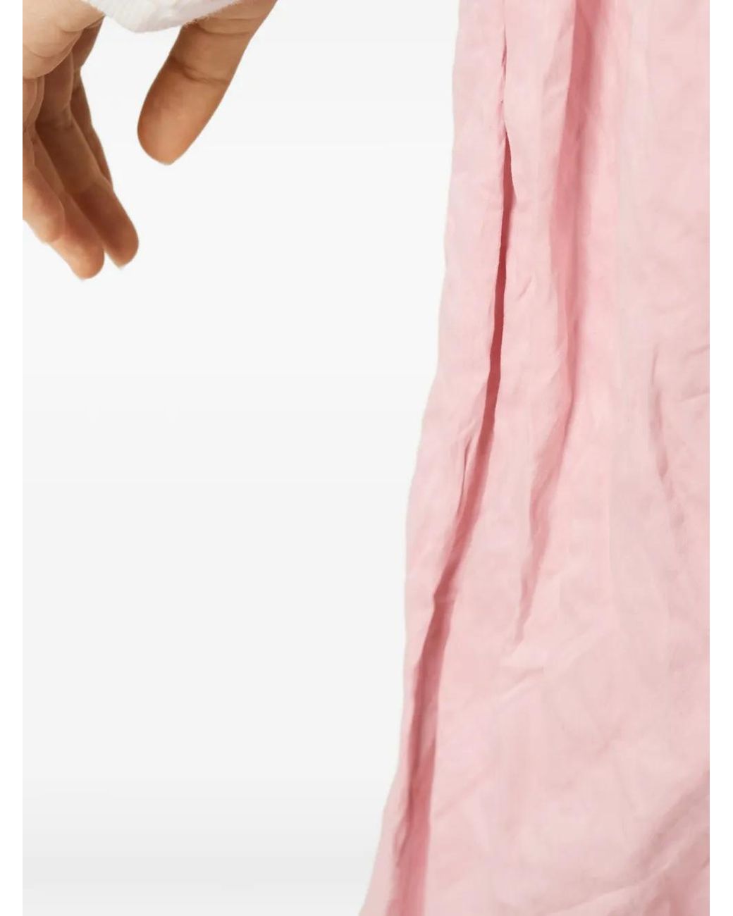 Miu Miu Pink A-Line Logo Midi Skirt