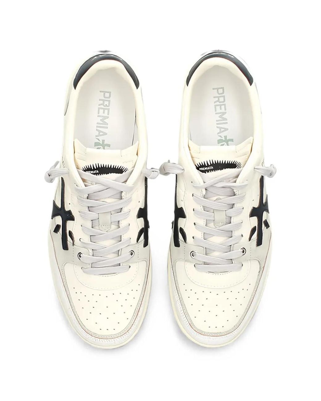 Premiata White Baskets Bskt Clay 7262 for men