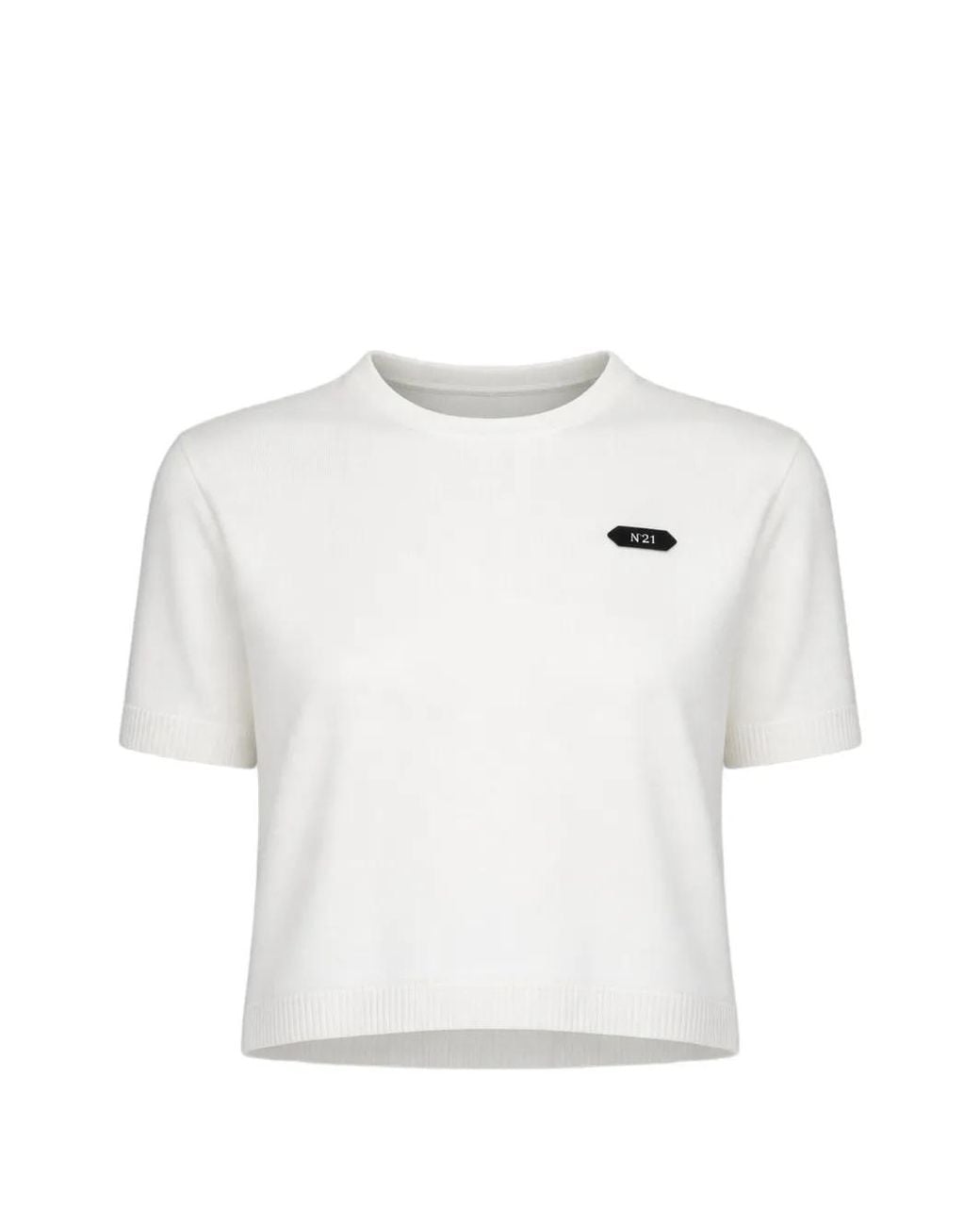 N°21 White Round Neck T-Shirt