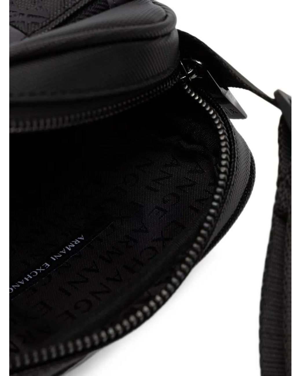 Borsa Messenger Con Inserti E Logo di ARMANI EXCHANGE in Black da Uomo