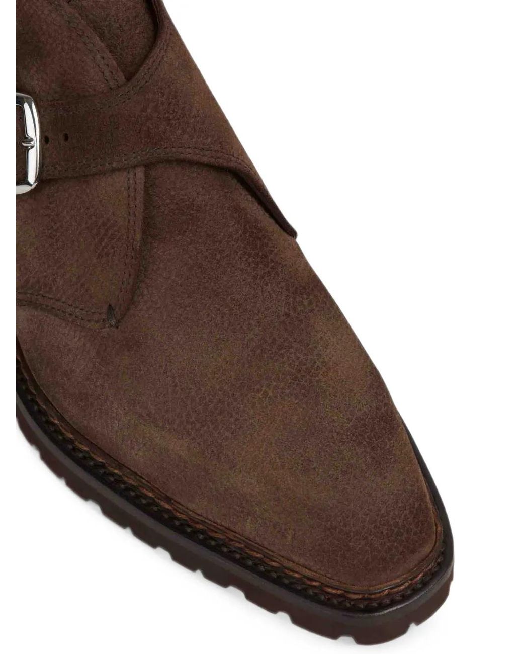 Bontoni Brown Visionario Monk Strap Boots for men