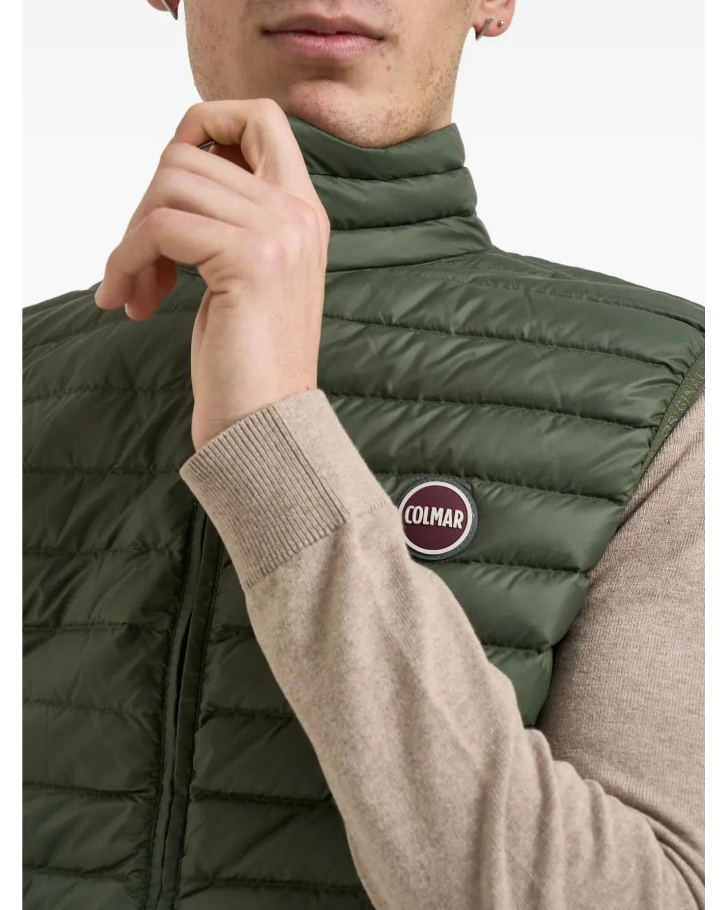 Colmar Green Zip Quilted Jacket for men