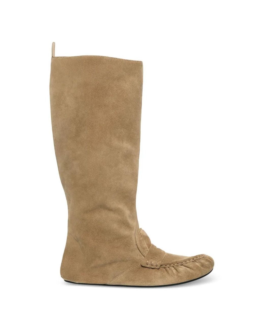 Acne White Slouch Toe-Detail Boots
