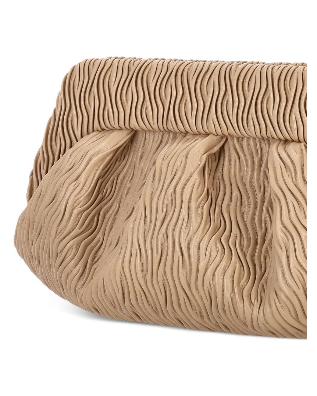 THEMOIRÈ Natural Tia Gathered Clutch Bag