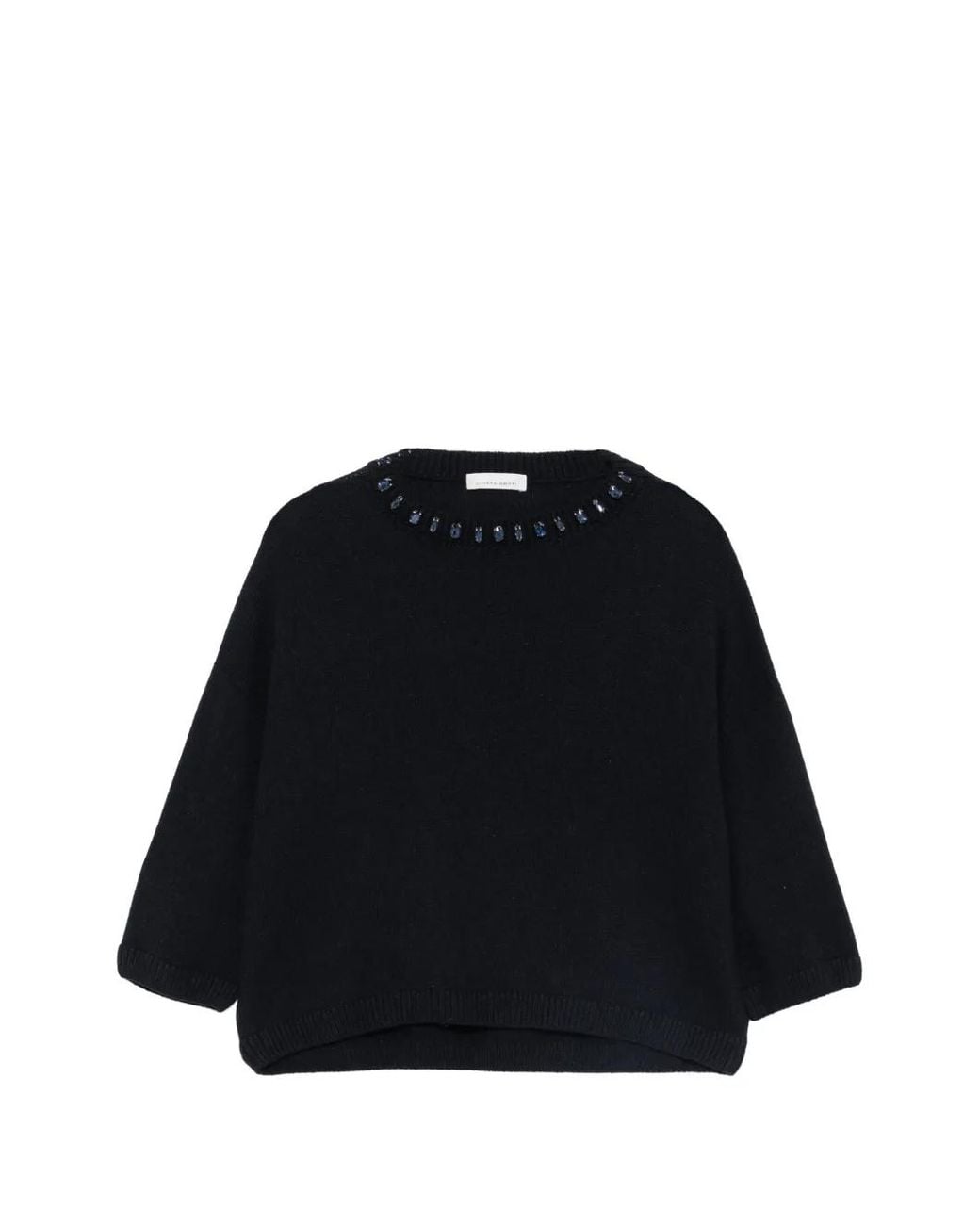 Liviana Conti Black Crystal-Embellished Sweater