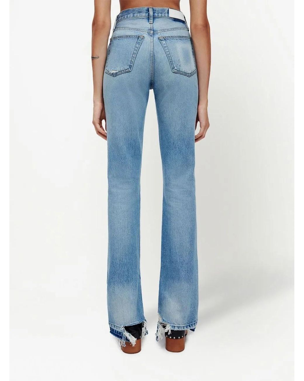 Re/done Blue High-Rise Light Wash Jeans