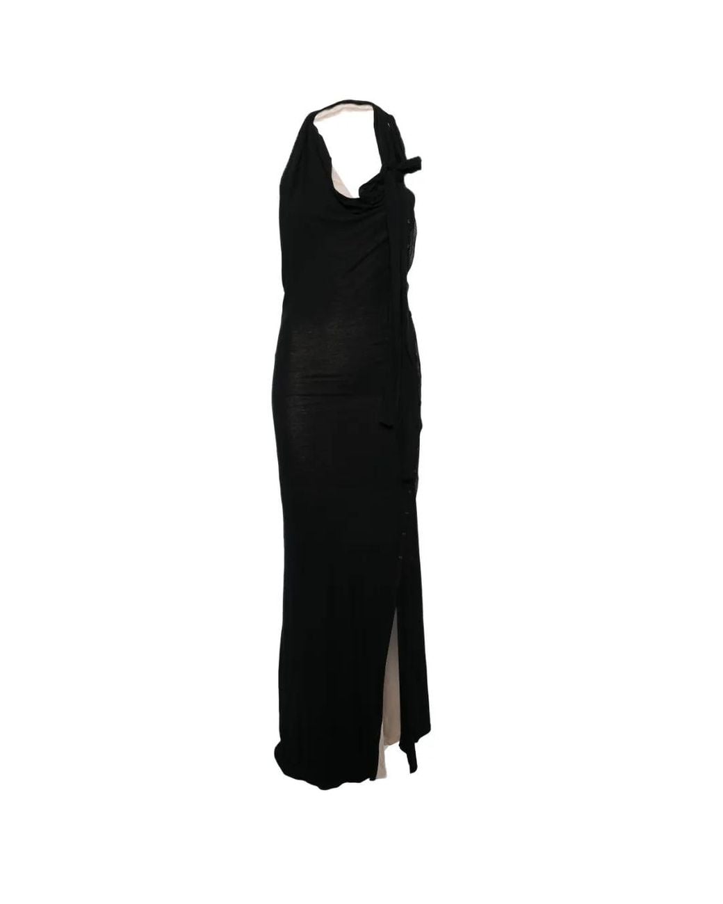 Hyein Seo Black Knotted Maxi Dress
