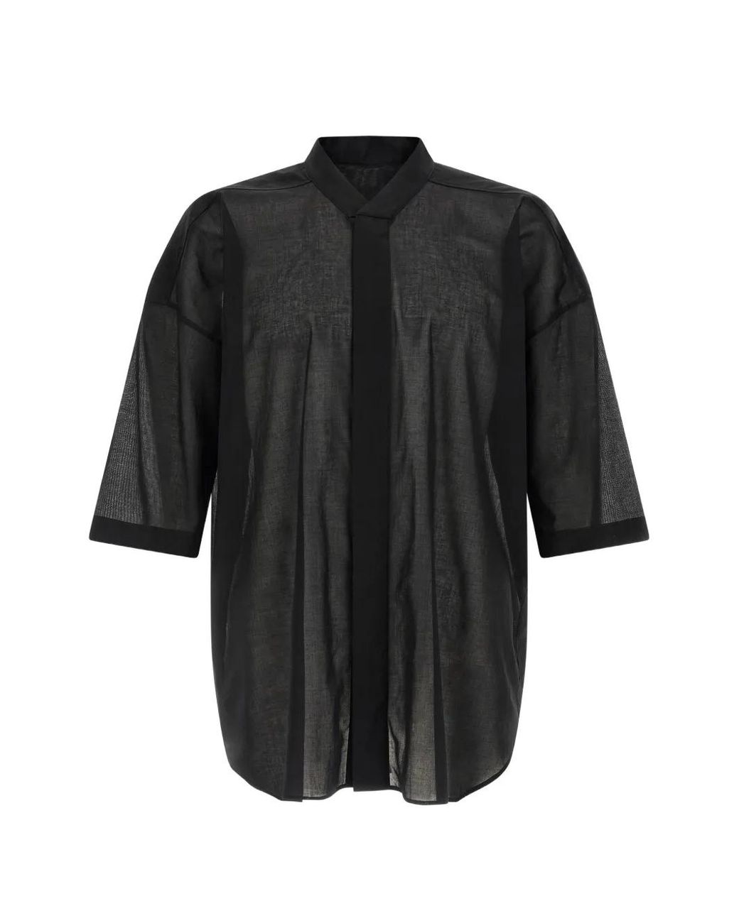 Rick Owens Black Ss Jumbo Faun Shirt for men