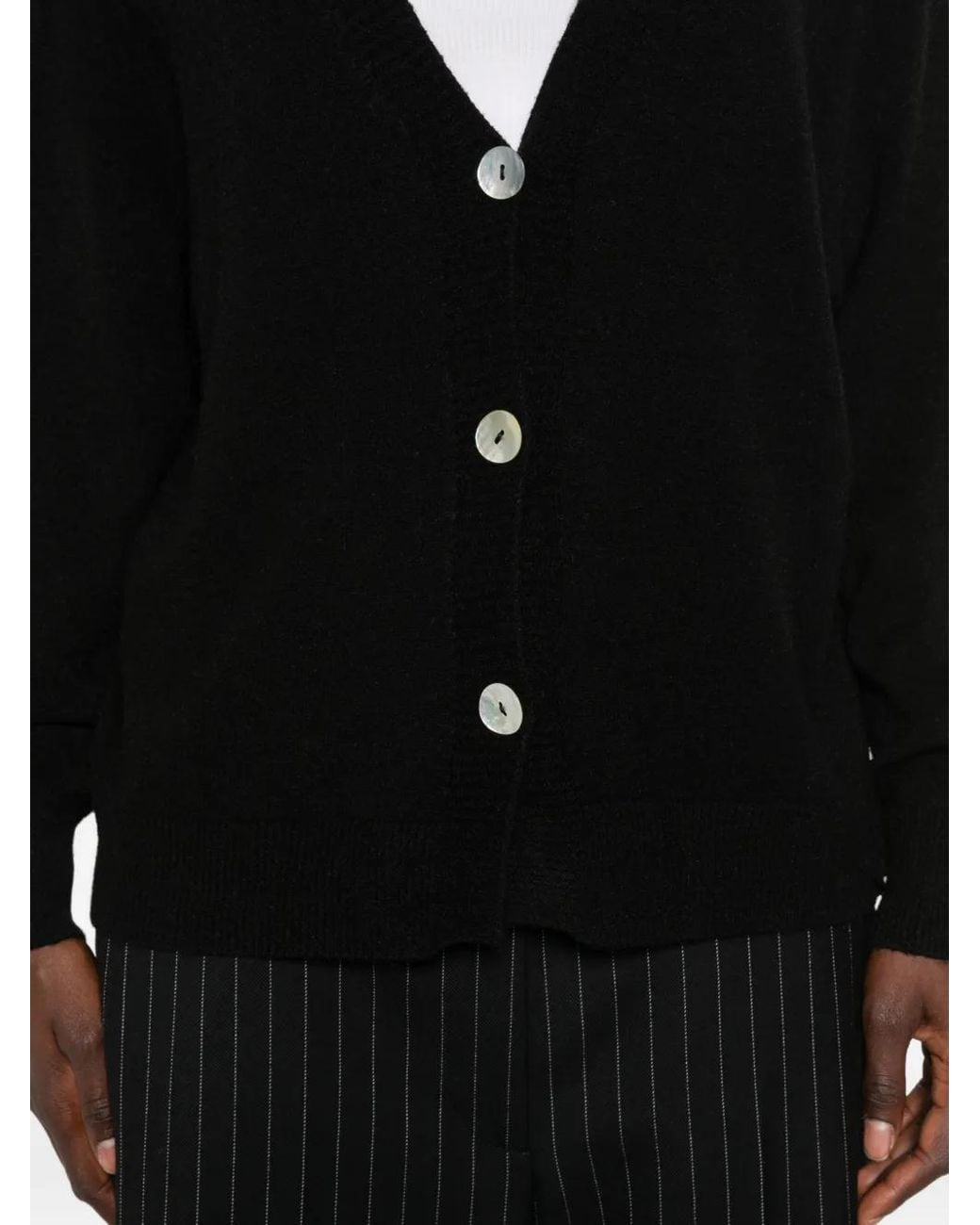 Imperial Black V-Neck Button-Up Cardigan