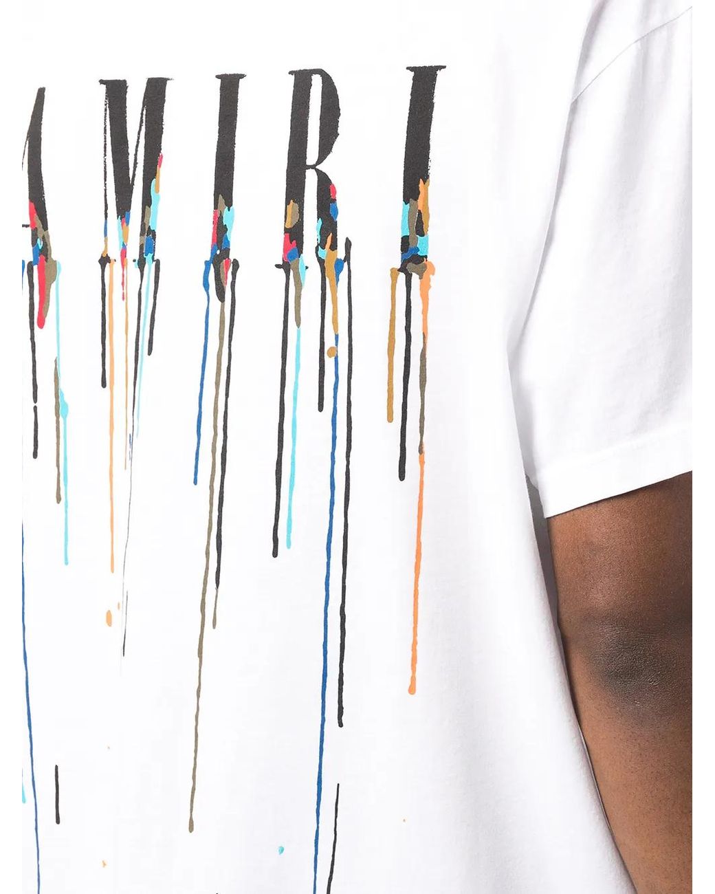 Amiri White Logo-Print Short-Sleeved T-Shirt for men