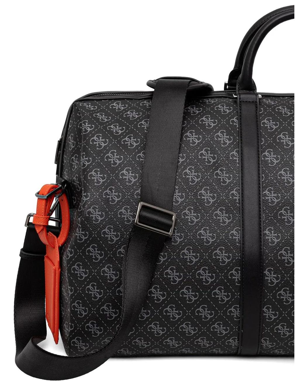 Guess Monogram-Print Logo-Plaque Holdall in Black for Men | Lyst UK