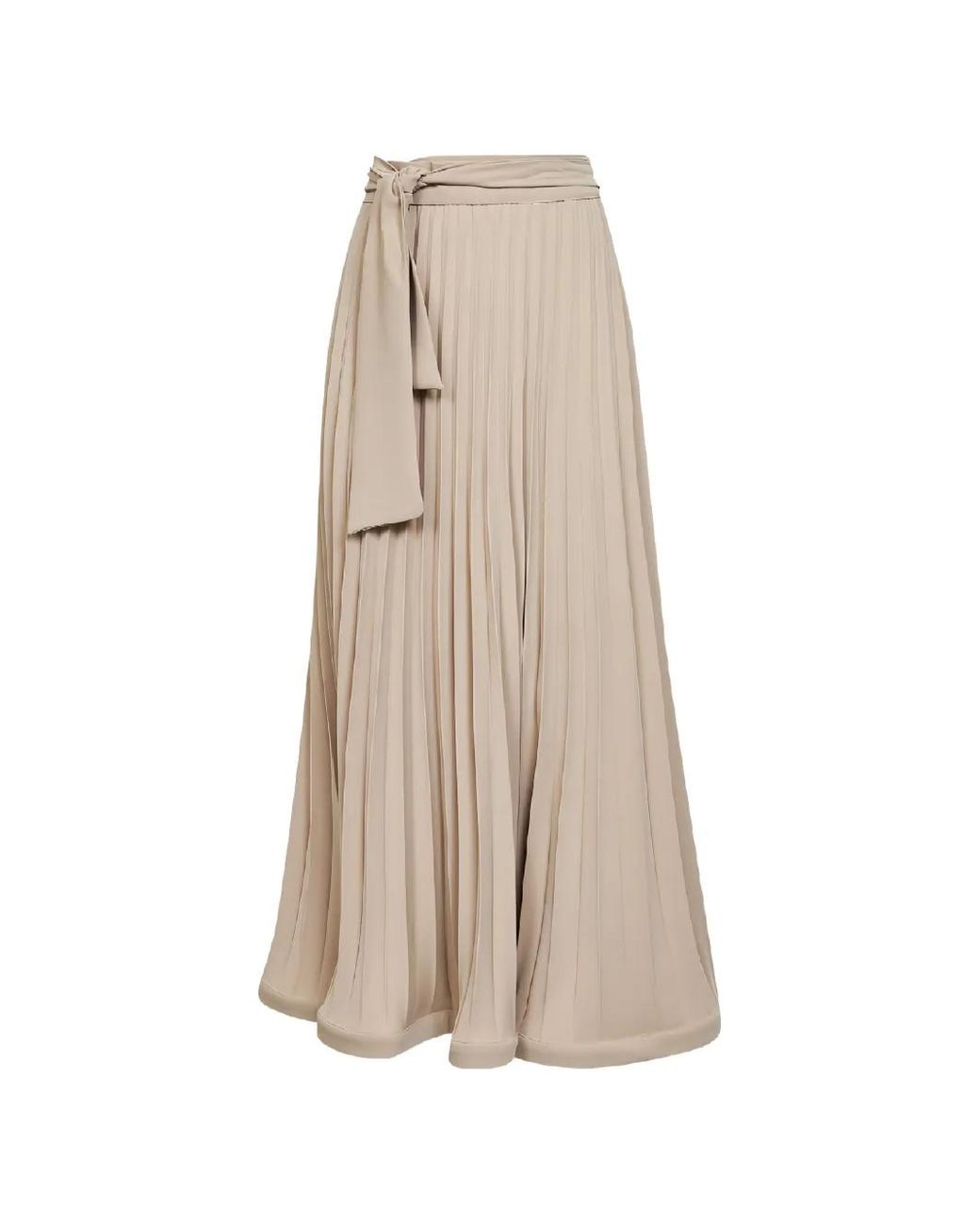 P.A.R.O.S.H. Natural Pleated Tie Skirt