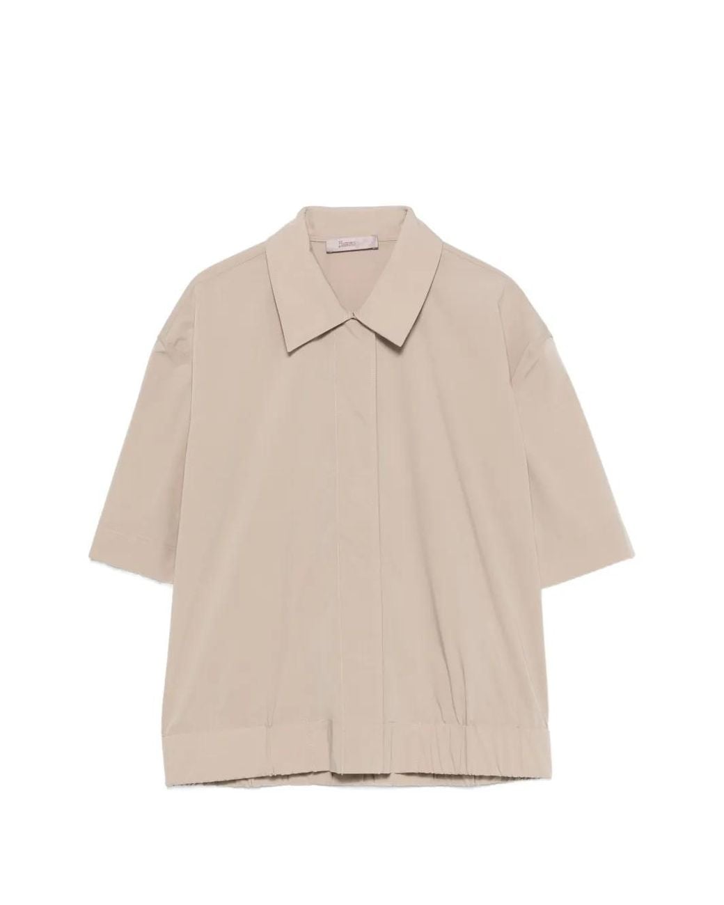 Herno Natural Elasticated-Hem Short-Sleeve Shirt