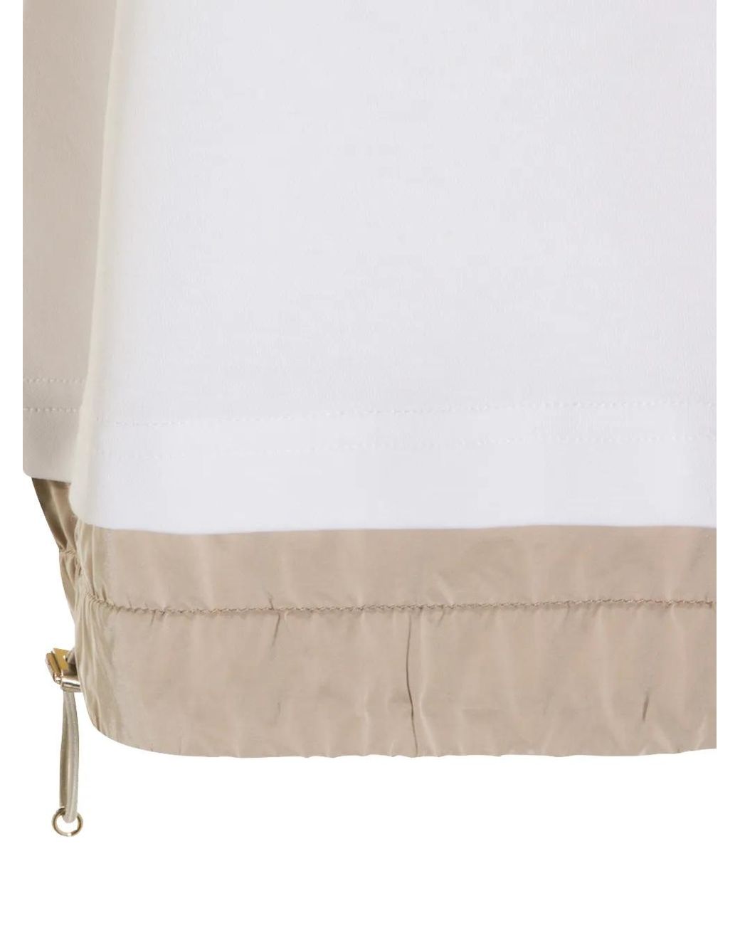 Moorer White T-Shirt À Poche Poitrine