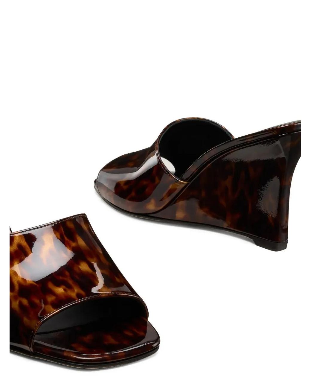 Stuart Weitzman Brown Vinnie Wedge Mules