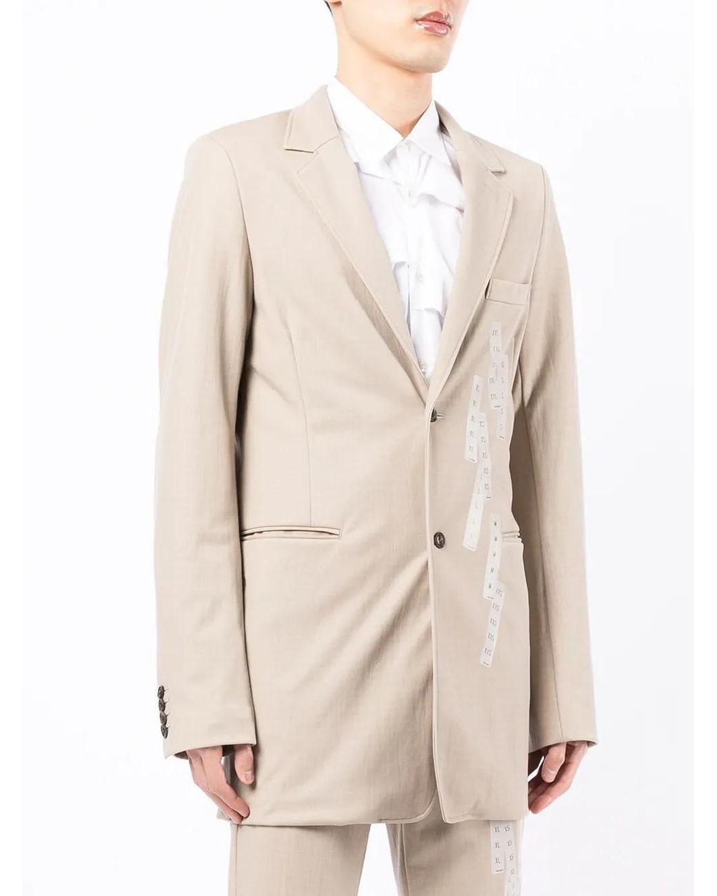 Doublet Natural Tape-Detail Single-Breasted Blazer for men