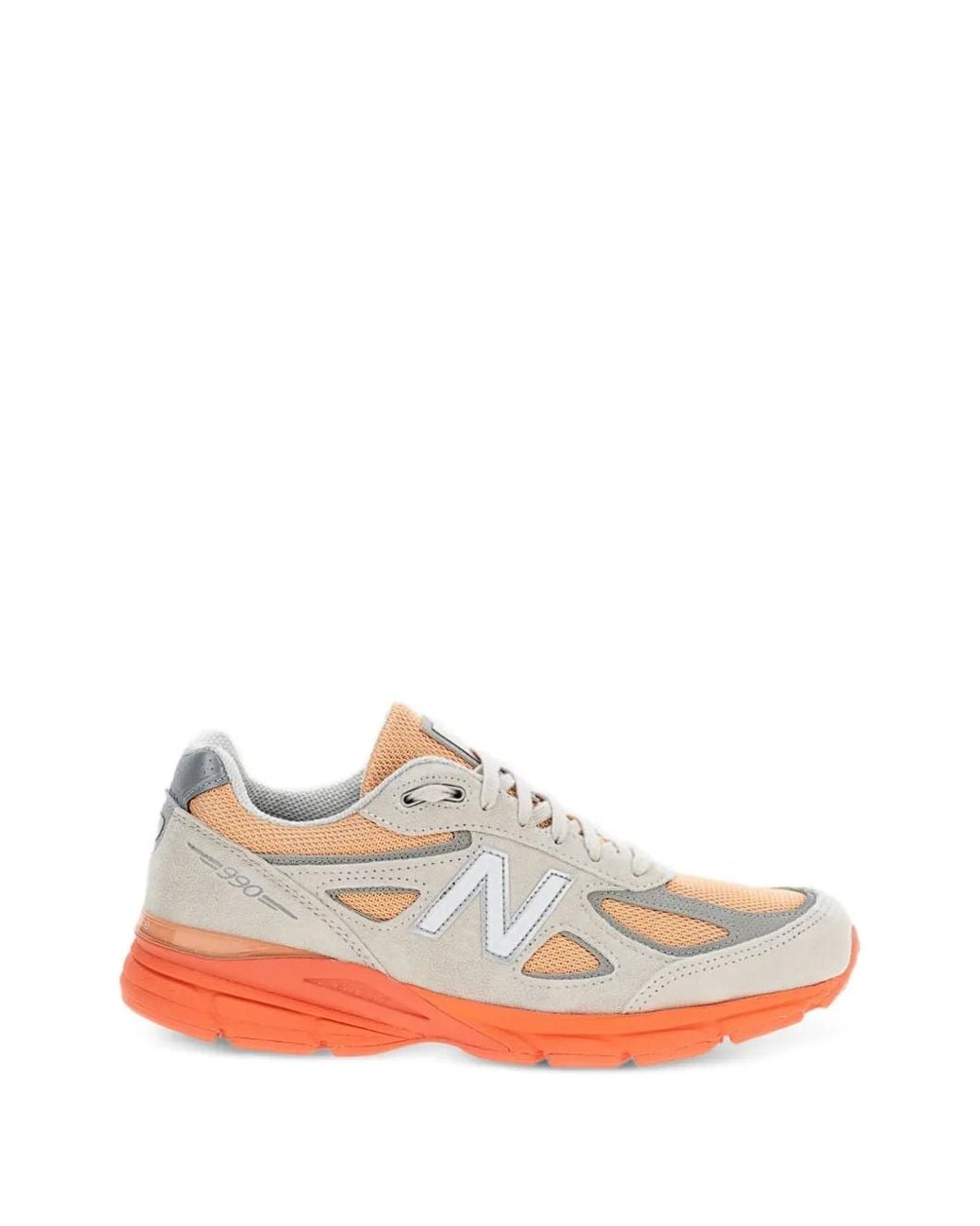 New Balance White 990V4 Suede Sneakers for men
