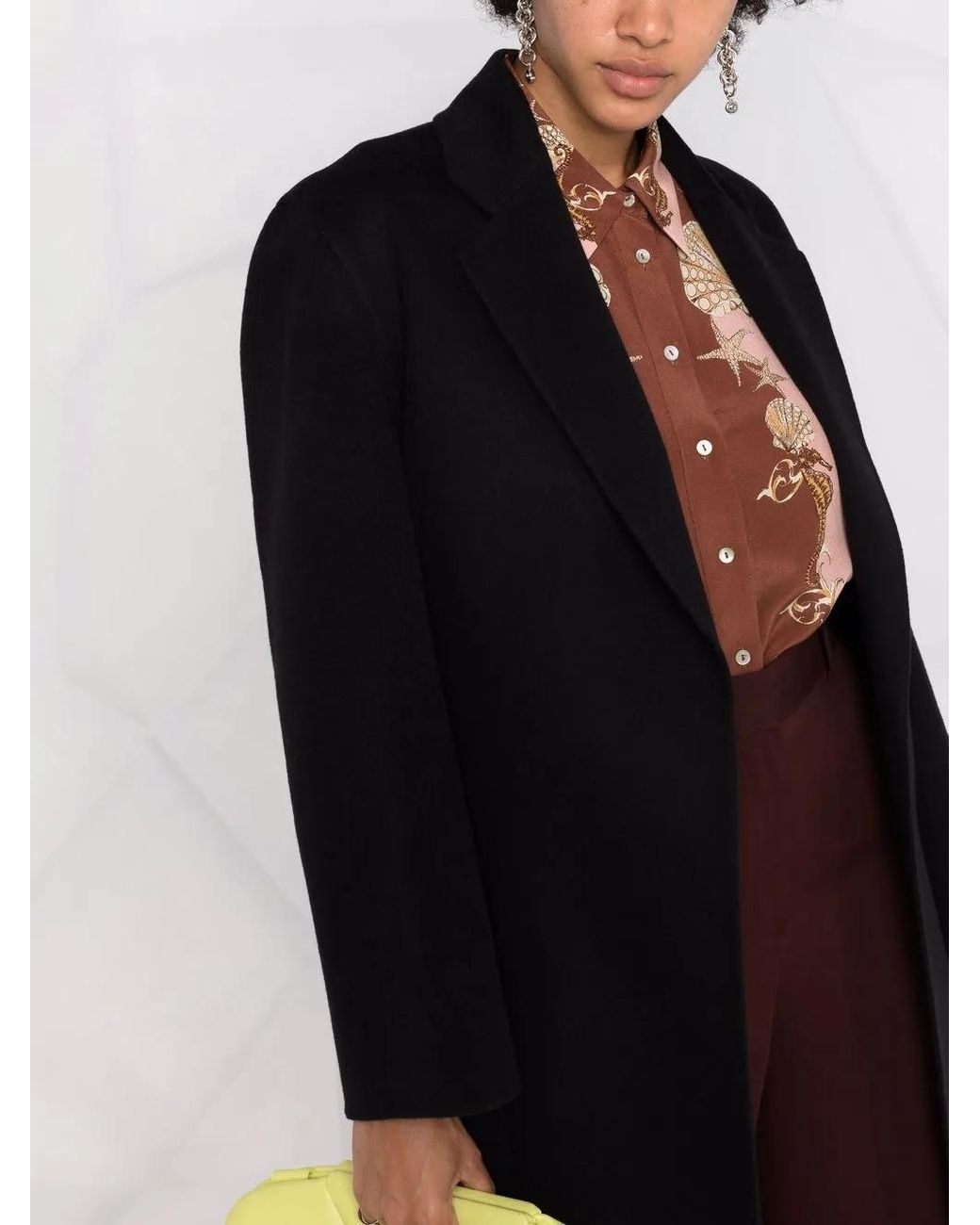 10 Corso Como Black Belted Single-Breasted Coat