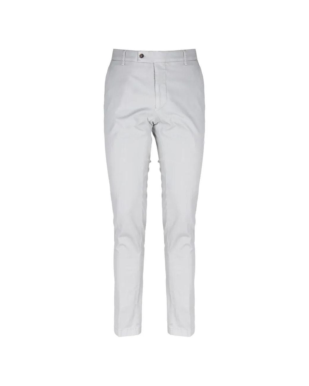 Berwich Gray Morello Slim-Fit Trousers for men