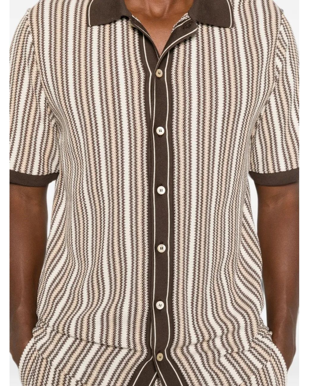 Mc2 Saint Barth White Polo Marettimo À Rayures for men