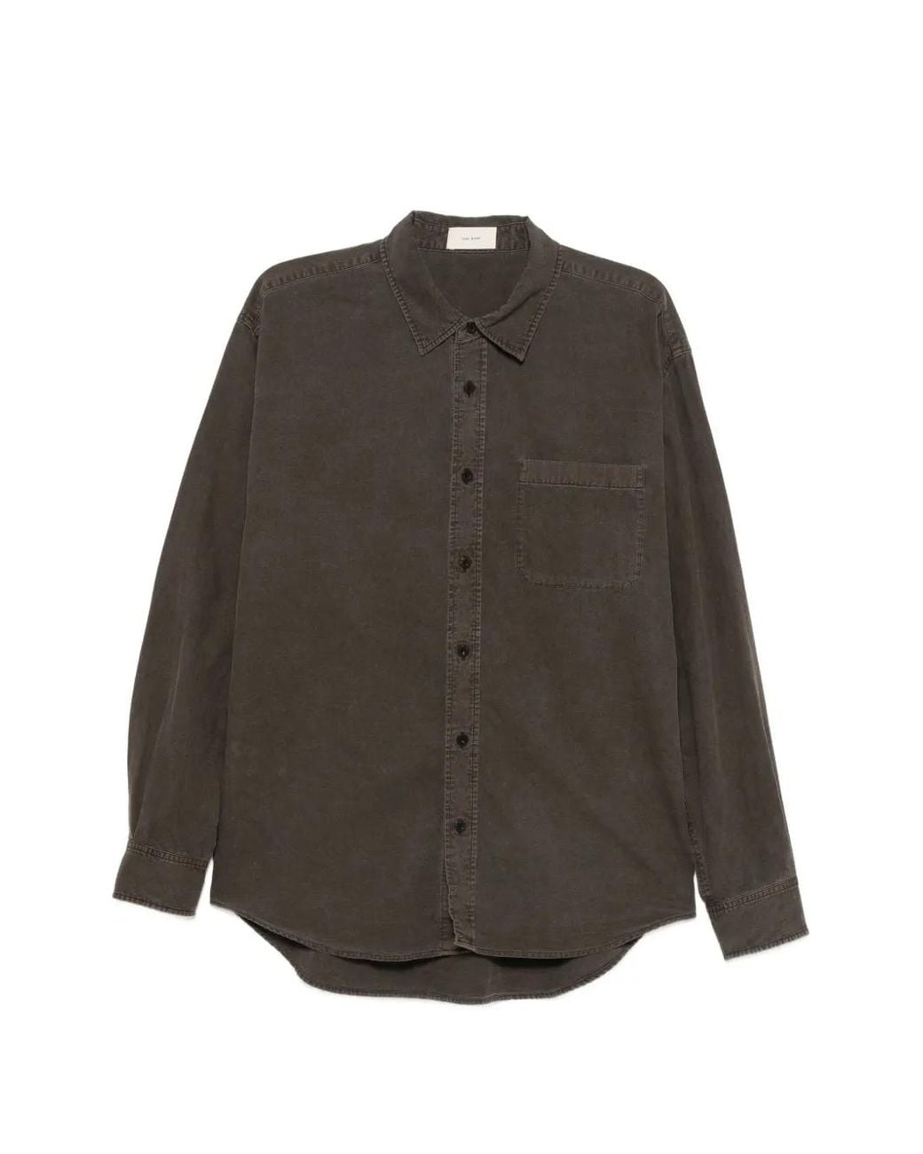 The Row Gray Sadel Chest-Pocket Button-Down Shirt for men