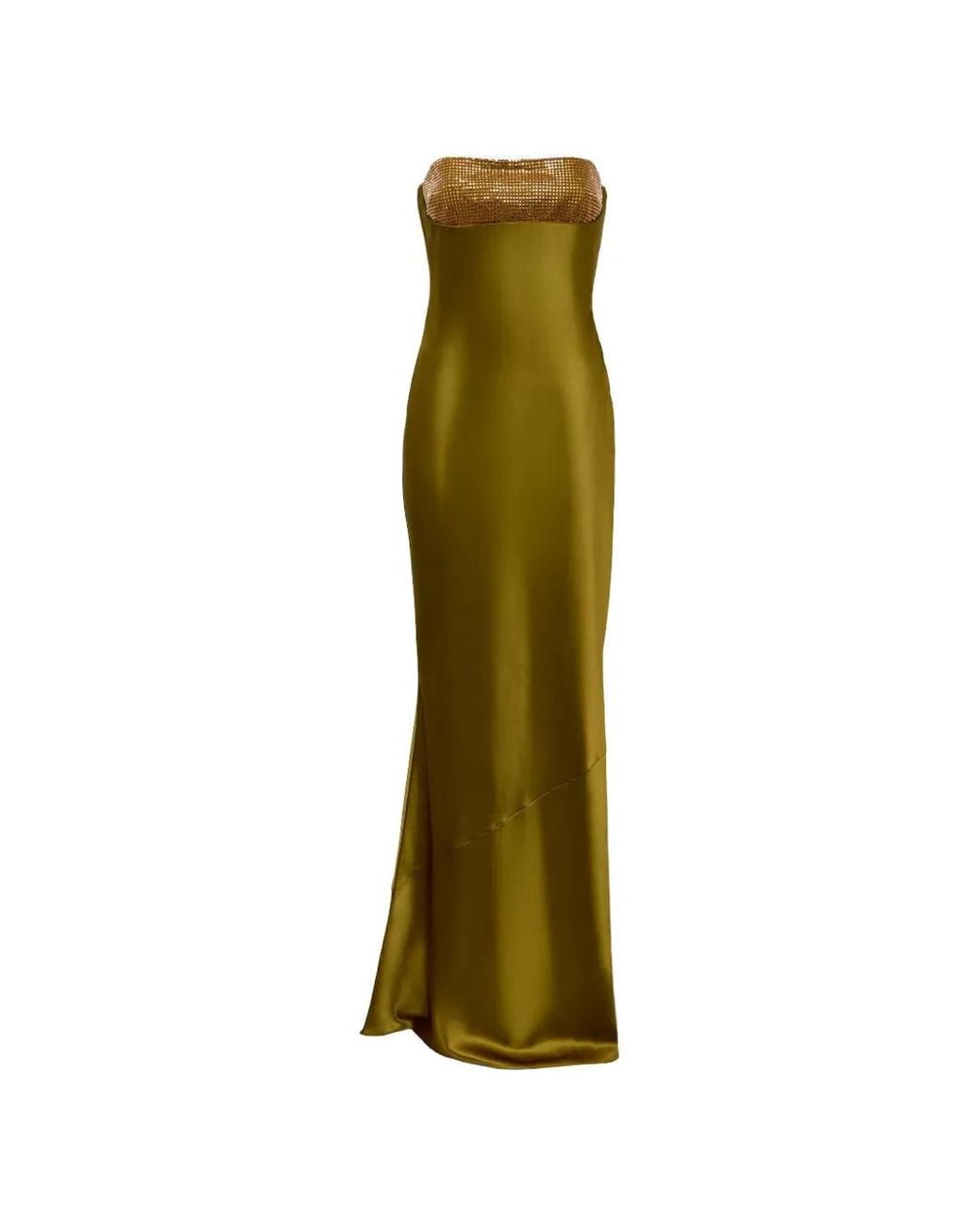 retroféte Green Graziella Embellished Maxi Dress