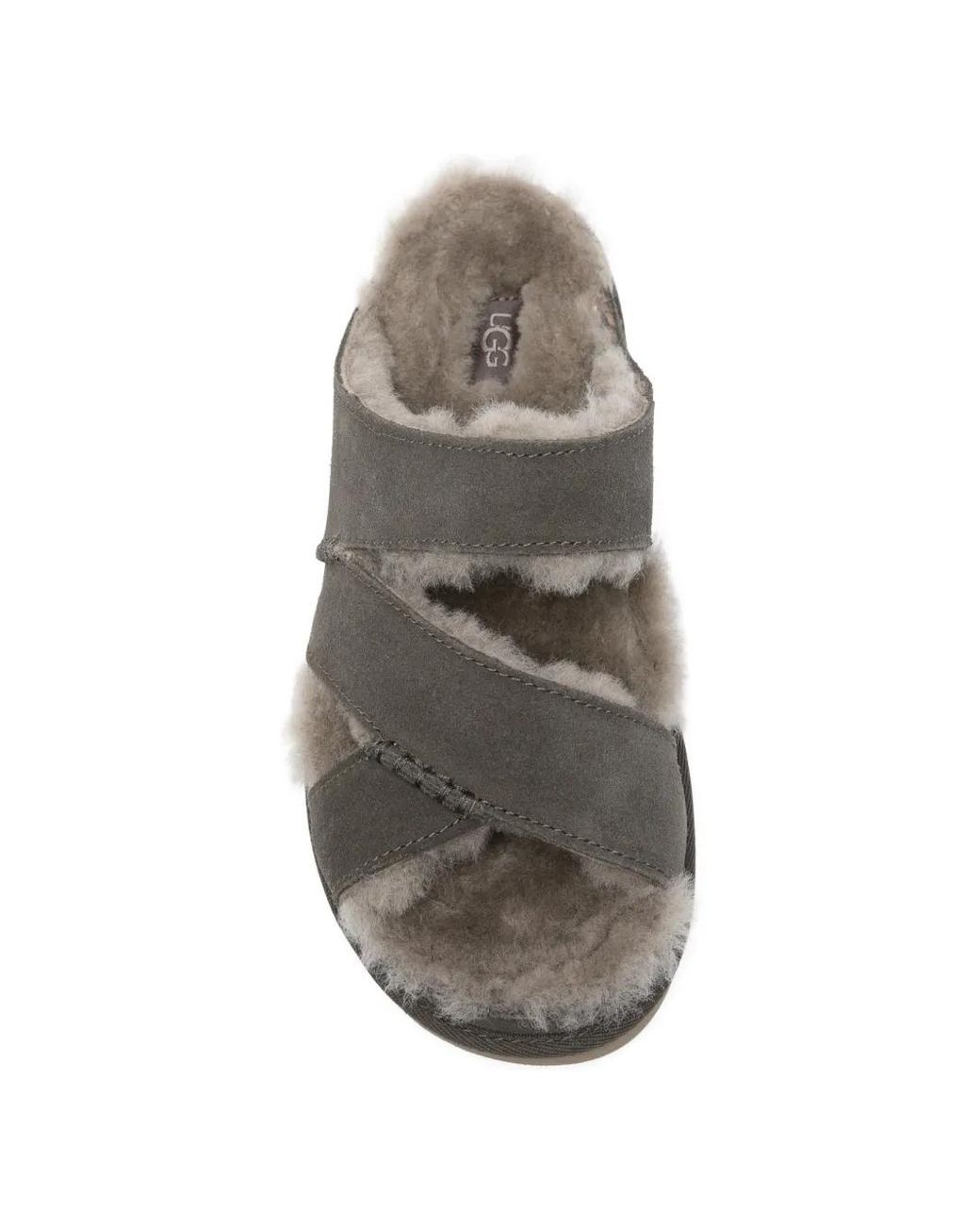 Ugg Gray Greenport Cross Strap Slides