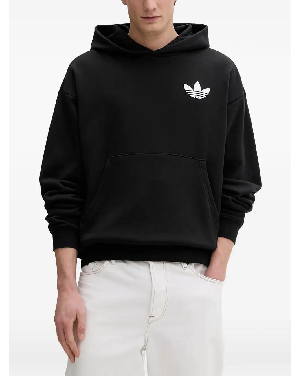 Adidas Black World Wide Hoops Hoodie for men